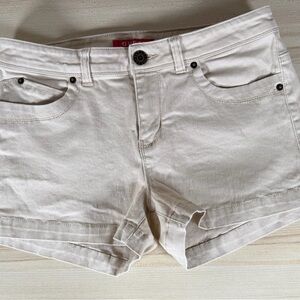 Guess Women's Light Cream Jean Shorts
